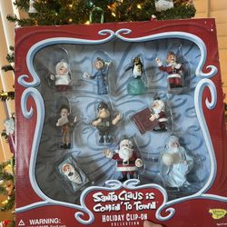 New In Box Santa Claus Is Comin' to Town Holiday Clip-On Collection
