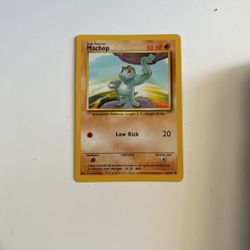 Authentic Machop Pokémon Card