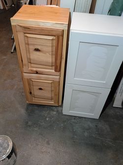 Kitchen cabinet 33x14 white and natural wood denver