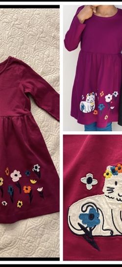 Hanna Andersson Maroon Long Sleeve Dress.