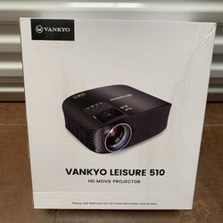 New sealed In Box VANKYO Leisure 510 HD Movie Projector, Video Projector with 230" Projection Size, LCD, Support 1080P