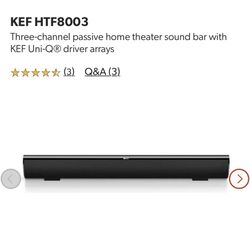 KEF three Channel Passive Home theatre Sound Barp
