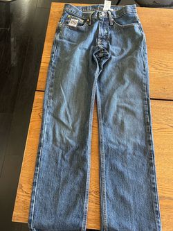 Medium Wash Straight Leg Denim Jeans