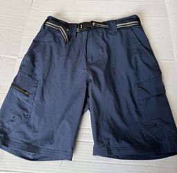 Men's Navy Cargo Shorts With Belt - Denali Brand size 34