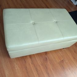 Storage Ottoman / Bench with Lift-Top - Cream Color