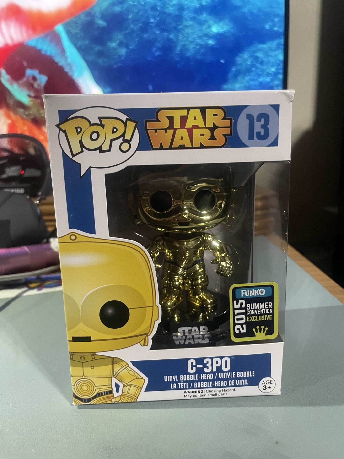 Funko Pop Star Wars #13 C-3PO 2015 SDCC San Diego Comic Con Shared Sticker Limited Edition