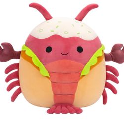 Squishmallows Original Large 14-Inch Lorono Lobster in Lobster Roll - New in box