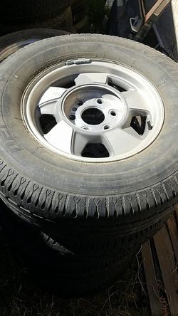 Chevy tires and rims 1 tire separated all others good