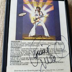 Signed RONNIE McDOWELL Original Soundtrack from the Motion Picture Elvis 8 Track Tape

