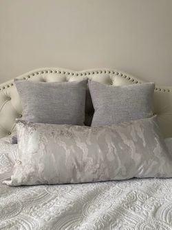 Gray & Silver Decorative Throw Pillow Set of 3