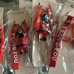 Valentines Day Key Chains (12) Squid Game