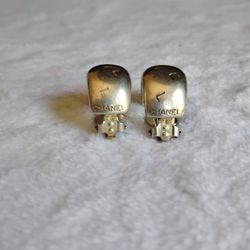 Chanel Clip On Earrings Sterling Silver