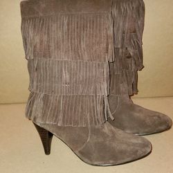 Size 6 Fringe Leather Boots!  Super Cute!!!