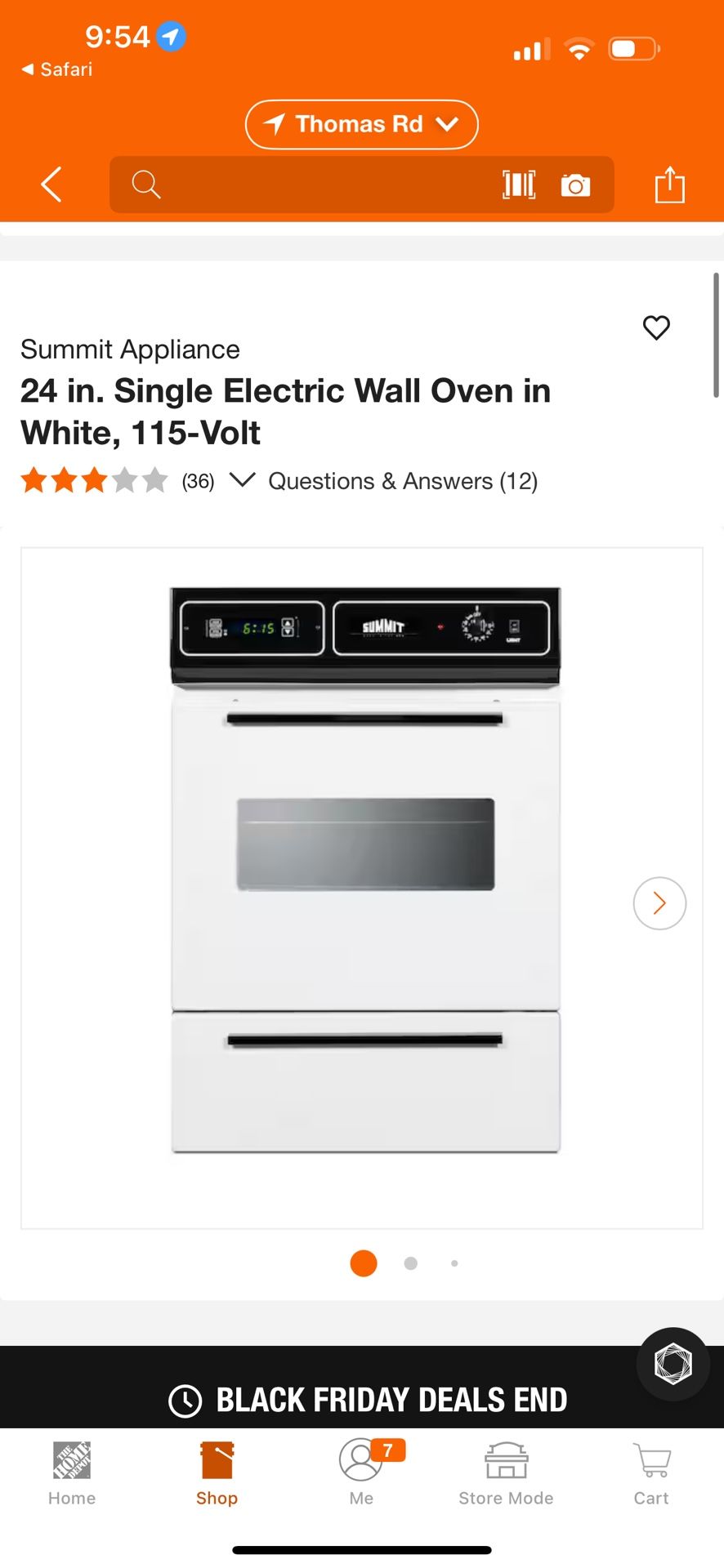 24 in. Single Electric Wall Oven in Whit e, 115-Vol