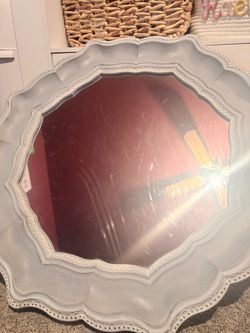 Decorative Wall Mirror with Scalloped Frame