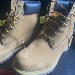 Timberland men's 6 " Waterproof Boot, Wheat Nubuck-like new 2024, 11.5