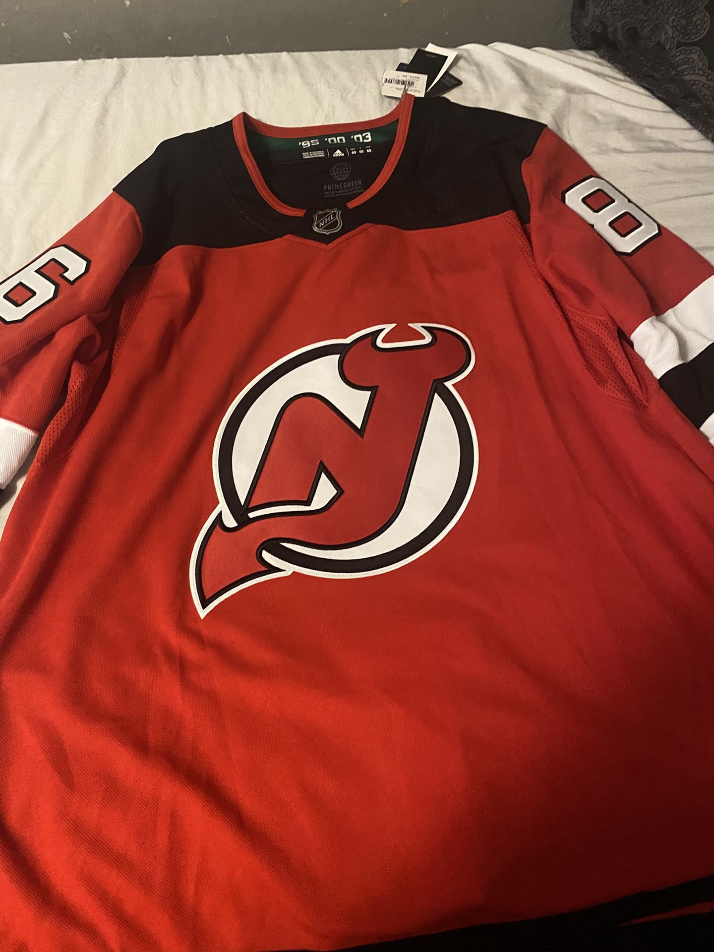 Jack Hughes Number 86 Hockey Jersey Size US 60