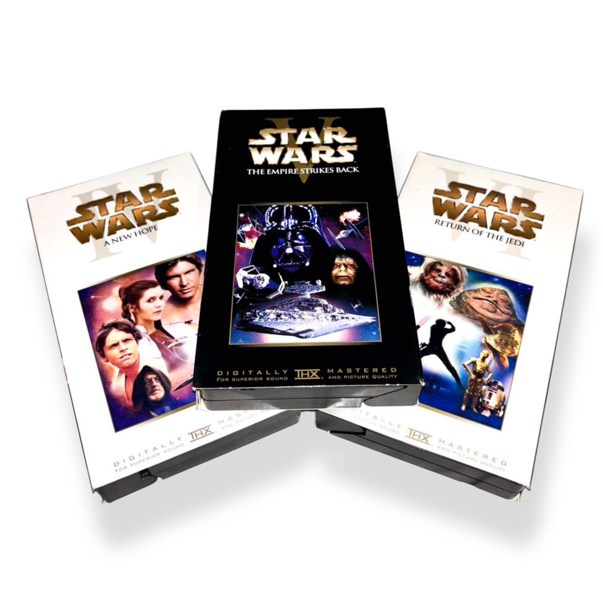 Star Wars Trilogy Black and White VHS set 1997 THX Classic Excellent Condition
