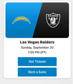 CHARGERS vs RAIDERS GAME