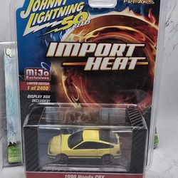 1/64 JOHNNY LIGHTNING IMPORT HEAT 1990 HONDA CRX YELLOW MIJO EXCLUSIVES $50 cheapest available nib