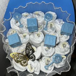 Baby Boy Diaper Bouquet Baby Shower Gift