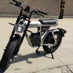 COSWHEEL Electric Bike for Adults, 5000W Peak, 60V 27.5AH Removable Battery, Up to 40MPH & 100 Miles Long Range Electric Motorcycle for Adults, 20" Fa