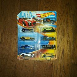 Collectible 2015 HotWheels 9 Pack Set Of Racecars
