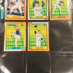 1990 Topps #1 -5 Nolan Ryan 5000 Strikeouts