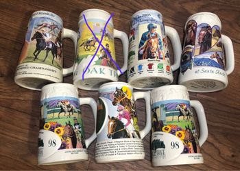 🏇 For horse racing lovers. 6 vintage steins