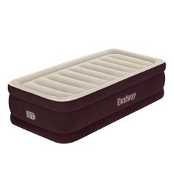 Bestway®  Maroon Tritech Airbed Twin 20" with Built-in AC Pumps 