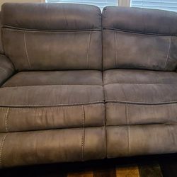 Dual Recliner Sofa Grey