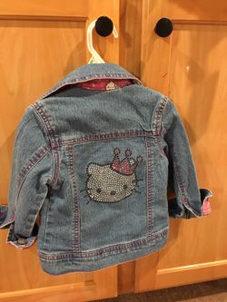 Hello kitty jean jacket 2t