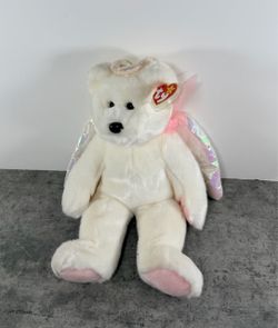 Ty Beanie Buddy Angel Bear Plush