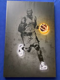 NEW KOBE BRYANT LA LAKERS Basketball Dribble Wall Decor Canvas - 40” Height x 24” Width (3.33 Feet Height by 2 Feet Width)