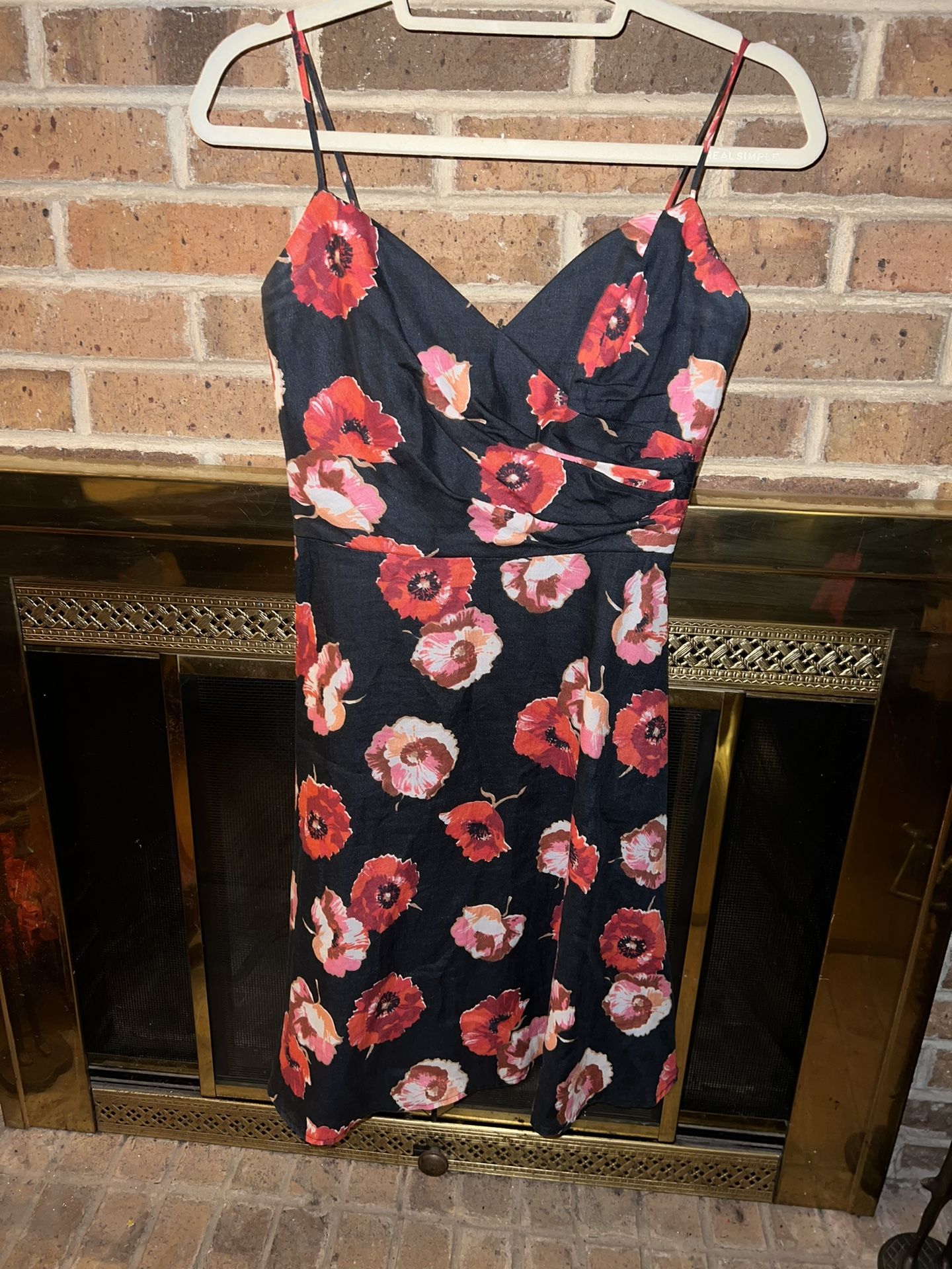 Ladies Womens sz 2 ABS by Allen Schwartz floral spaghetti strap mini dress