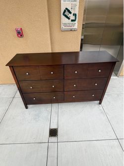 6-Drawer Espresso Brown Dresser – Solid & Spacious Storage