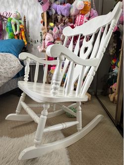 Solid Oak White Rocking Chair