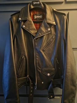 leather jacket authentic Schott brand- size medium.  perfect condition