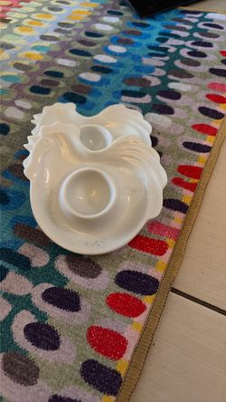 White ceramic egg cups