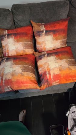 4 Pillow Covers with 4 pillows 20x20