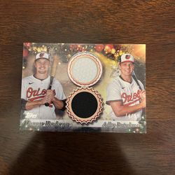 2025 Topps Holiday Gunnar Henderson Adley Rutschman DUAL RELIC 74/99