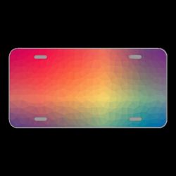 License Plate Novelty Car Front multicolored background