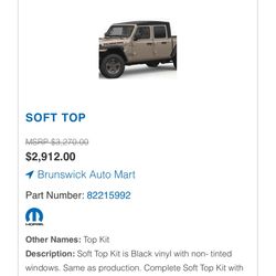 Jeep Gladiator Soft Top