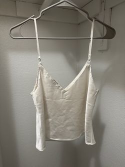 White Satin Top
