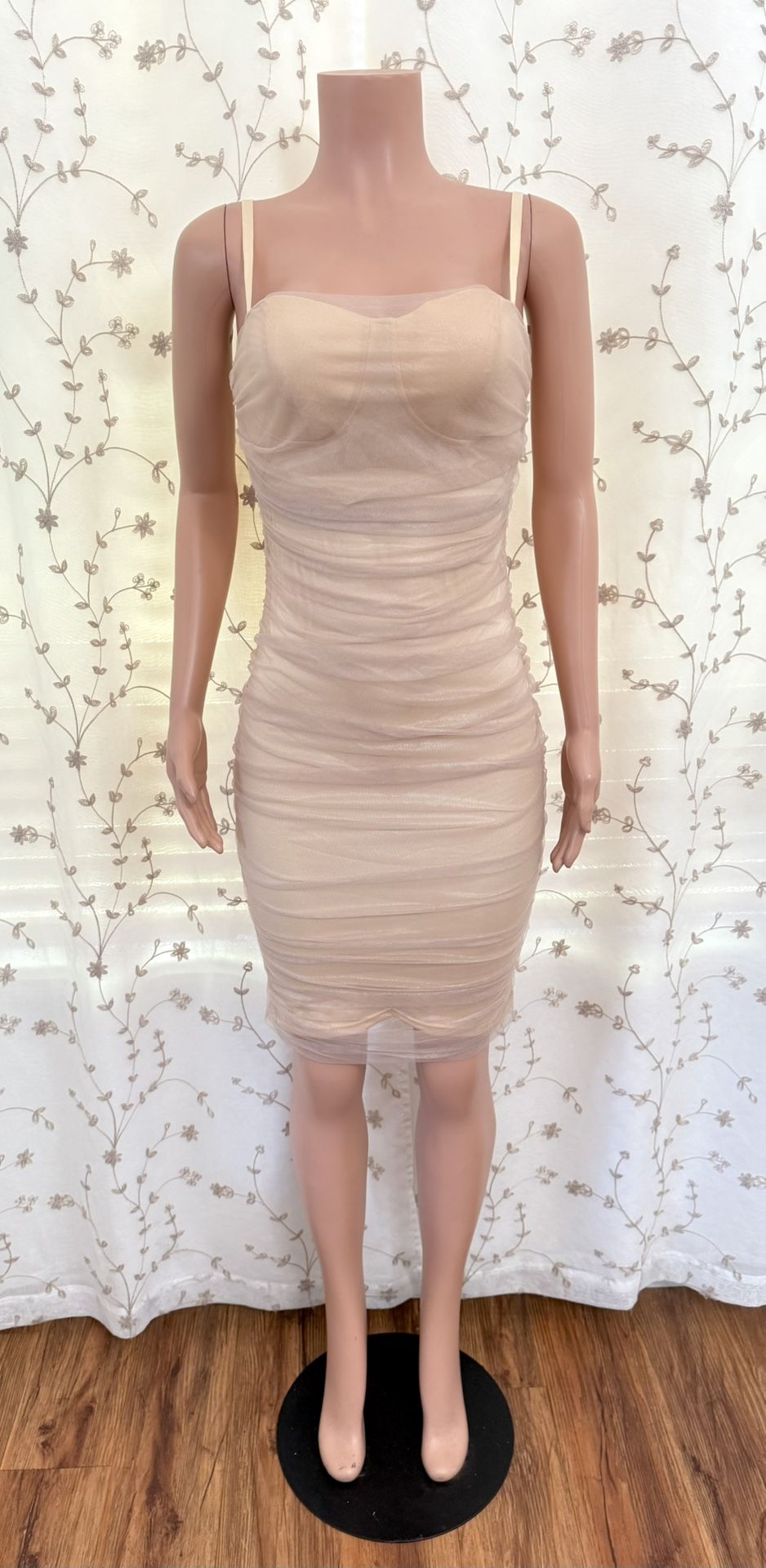 Nude Mesh Dress