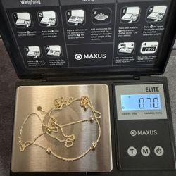 18k Saudi Gold Layered Necklace 