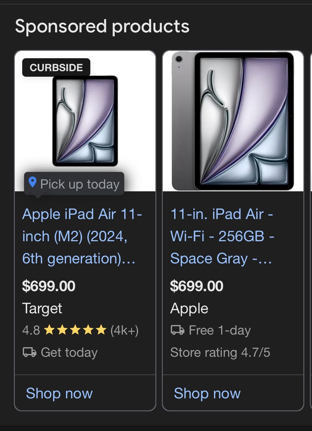 Apple iPad Air 11 inch (M2) [2024 6th generation] Wi-Fi 256gb