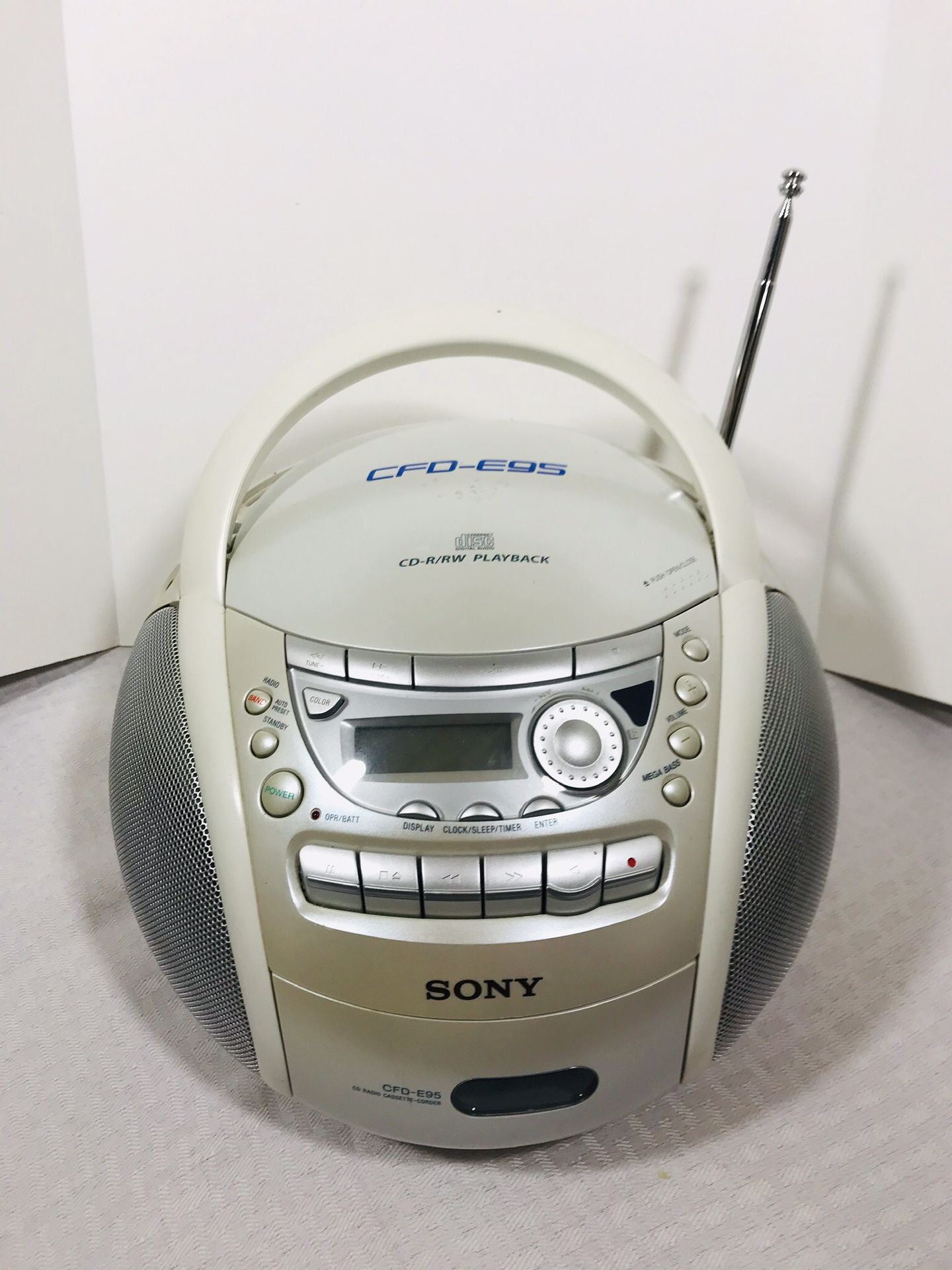 Vintage Sony Boombox CFD-E95 Radio CD Player Cassette Player Recorder