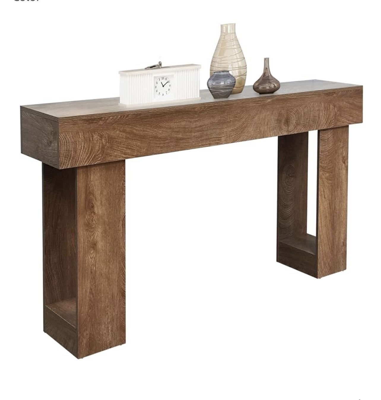 🪵 63” Wooden Console Table – Farmhouse Style, Perfect for Entryway or Behind Sofa
