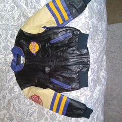 Vintage Leather Lakers Jacket